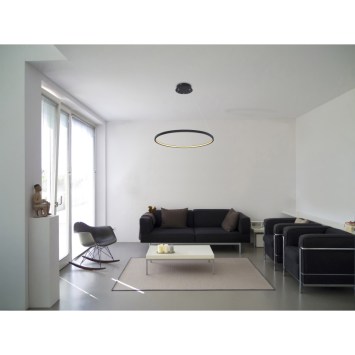 Závesné svietidlo, kov čierny matný, plast opál, Ø 605, V: 1200, LED 29W 230V, 2300lm zdroj, 1300lm výstup, 3000K obrazok-2